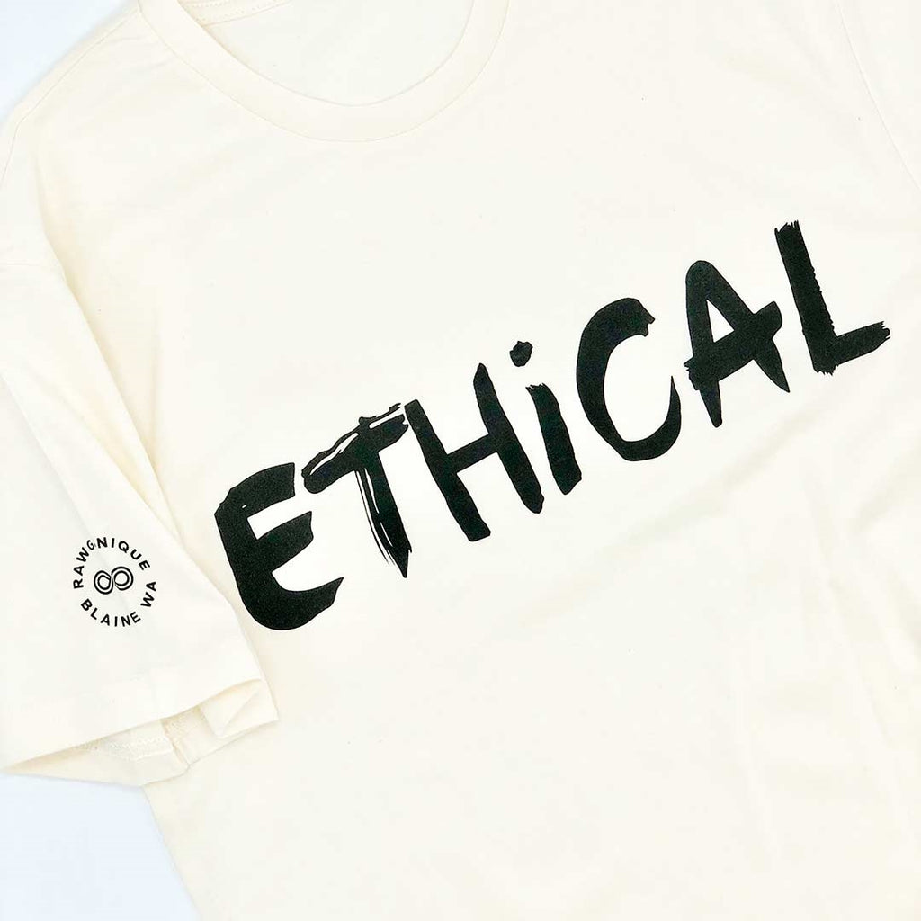 PUREVALLEY 100% Organic Prima Cotton T-Shirt - Eco-Printed: Ethical (99.9% Biodegradable)