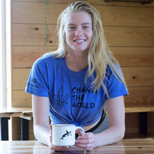 Load image into Gallery viewer, PUREVALLEY 100% Organic Prima Cotton T-Shirt - Eco-Printed: Changing The World (99.9% Biodegradable)