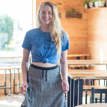 Load image into Gallery viewer, PUREVALLEY 100% Organic Prima Cotton T-Shirt - Eco-Printed: Changing The World (99.9% Biodegradable)