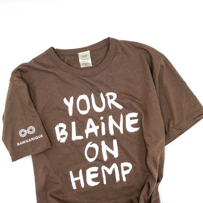 Unisex 100% Organic Cotton T-shirt (USA)(Your Blaine On Hemp) (99.9% Biodegradable)