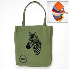 Load image into Gallery viewer, Shenandoah Organic Hemp Bag (Zebra) (99.9% Biodegradable)