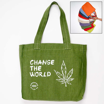 TURIN 100% Organic Hemp Bag (Change the World) (99.9% Biodegradable)
