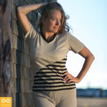 Load image into Gallery viewer, AUVERGNE V Neck 100% Organic Hemp Tee (99.99% Biodegradable)