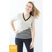Load image into Gallery viewer, AUVERGNE V Neck 100% Organic Hemp Tee (99.99% Biodegradable)