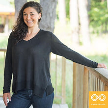 Load image into Gallery viewer, MONT BLANC V-Neck 100% Organic Hemp Knit Tunic Top (Discontinued)