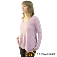 Load image into Gallery viewer, MONT BLANC V-Neck 100% Organic Hemp Knit Tunic Top (Discontinued)