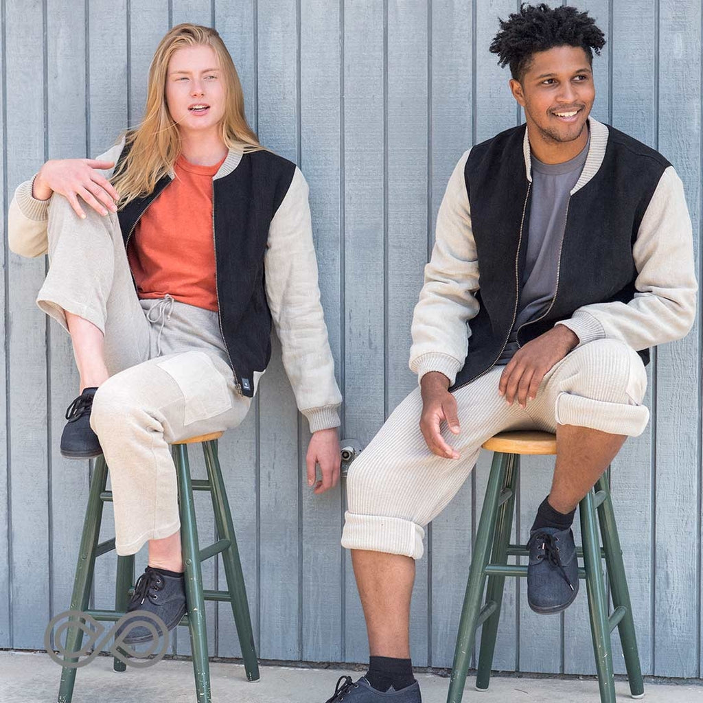 organic hemp bomber jacket