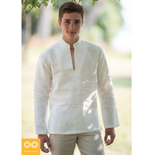 Load image into Gallery viewer, India Collar 100% Organic Hemp Tranquility Shirt (Unisex; Closeout - Final Sale)