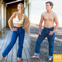 Load image into Gallery viewer, flannel lined organic cotton jeans