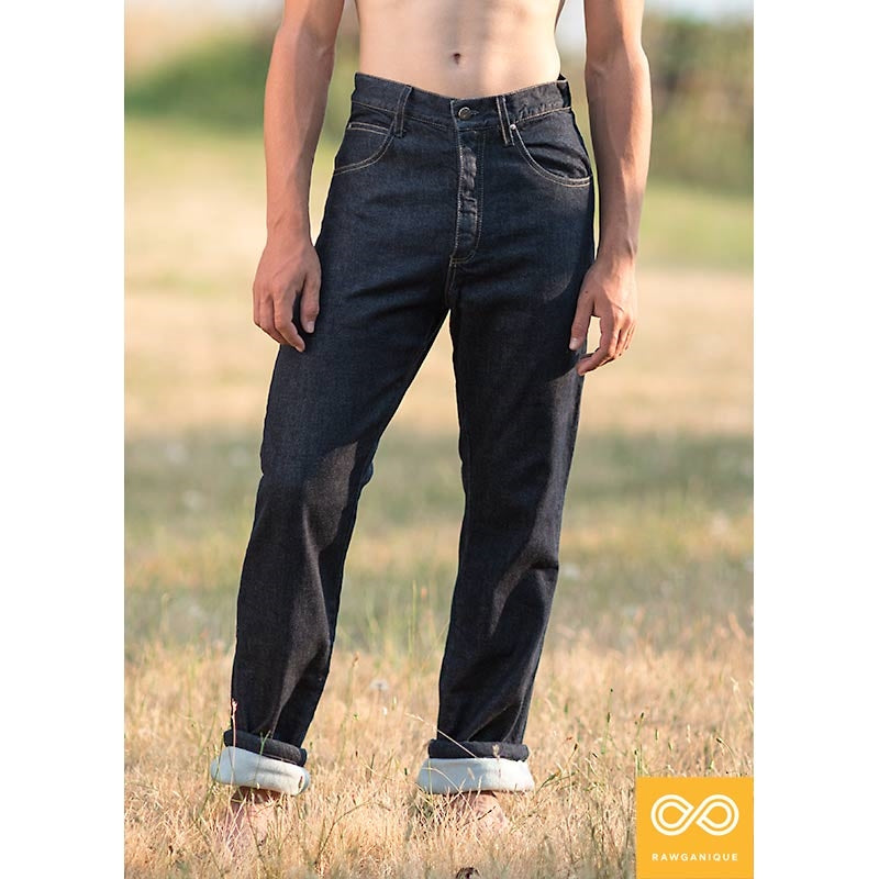 fleece lined organic cotton jeans