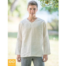Load image into Gallery viewer, MINDFUL Curved-V 100% Organic Hemp Shirt (Closeout) (99.4%-100% Biodegradable)