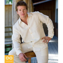 Load image into Gallery viewer, CHANCE 100% Organic Hemp Long-Sleeve Oxford Shirt (No Pocket; Plastic-Free Nut Buttons) (Closeout - Final Sale) (99.9% Biodegradable)