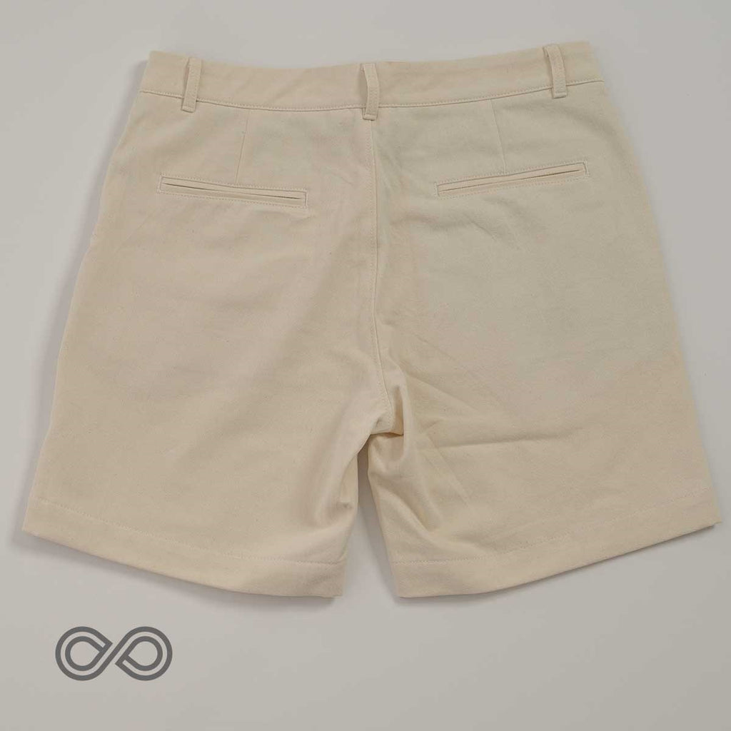 FISHERMAN'S WHARF 100% Organic Cotton Twill Shorts (7" Inseam) (OC Thread Options, Slide-Over Metal Button, YKK Zippers) (99.5% Biodegradable)