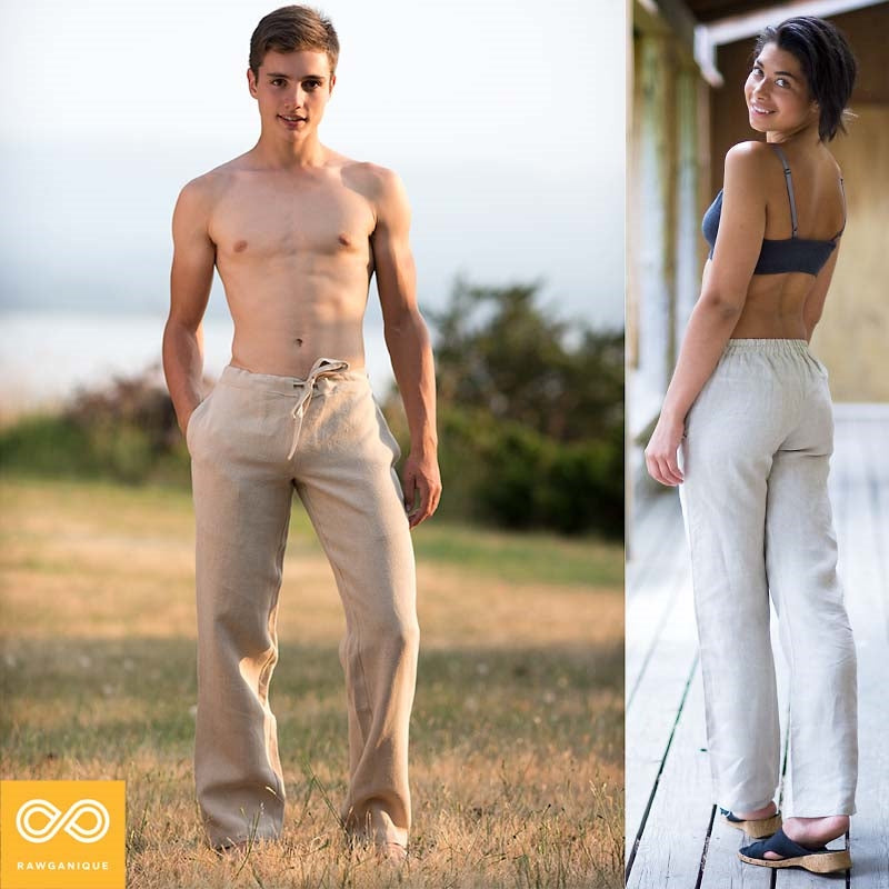 KOH SAMUI 100% Organic Hemp Meditation Pants II (Flat-Front) (99.2% Biodegradable) (Closeout - Final Sale)