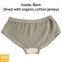 Load image into Gallery viewer, RAQUEL 100% Organic Linen Knit Boy Short Panty (OC Thread, OC Lining, Undyed, Organic Elastic Option) (99.9%-100% Biodegradable)
