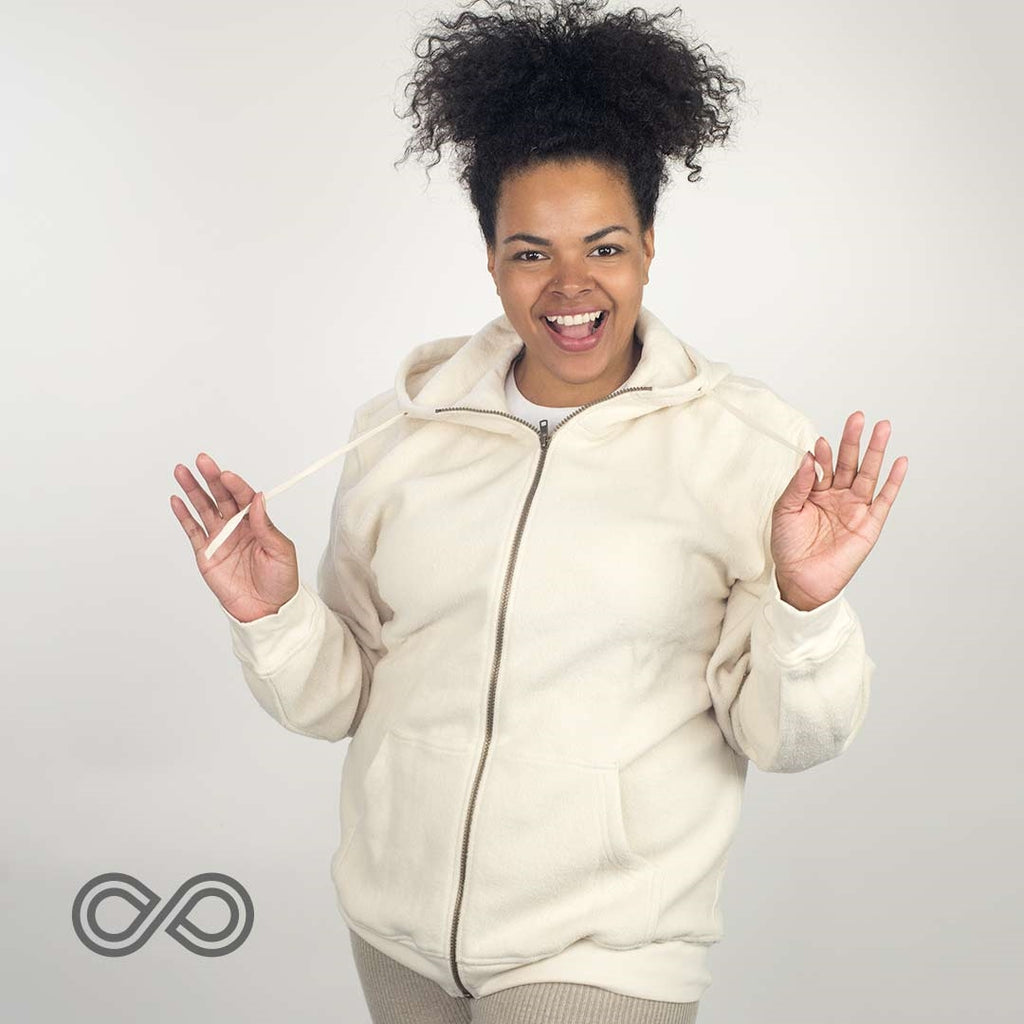 organic cotton hooded sweatshirt