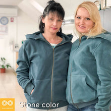 Load image into Gallery viewer, organic cotton zippered hoodie