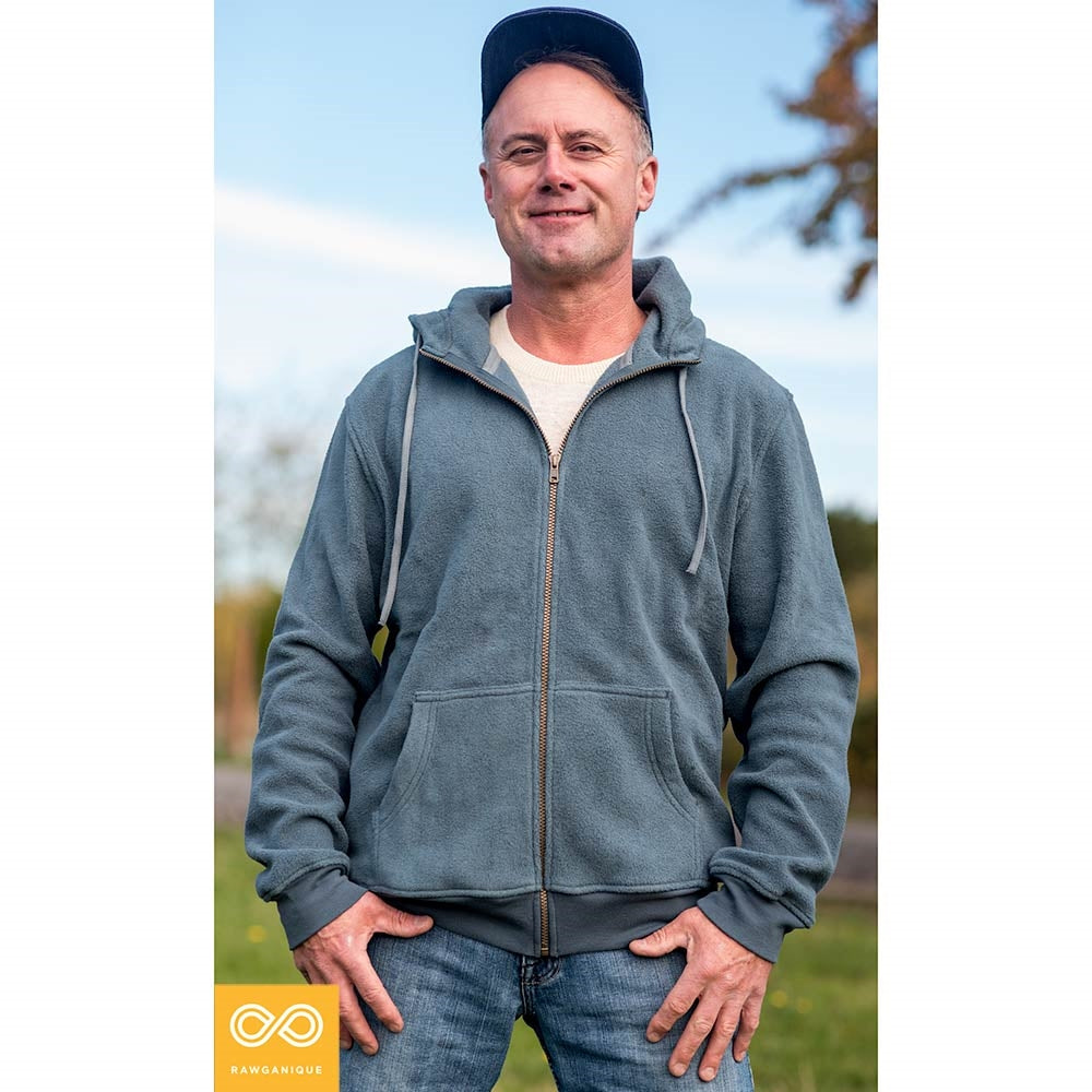 organic cotton zippered hoodie