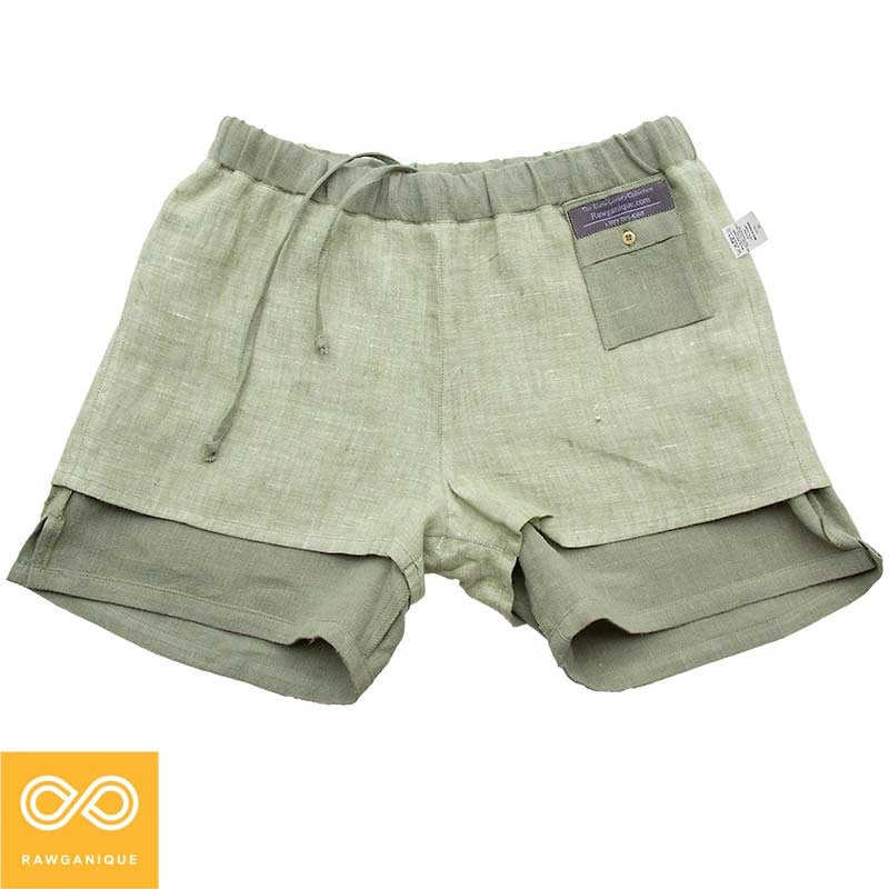 plastic-free linen shorts
