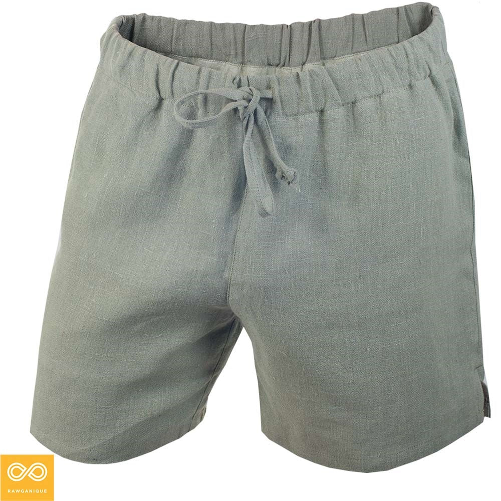 linen running shorts