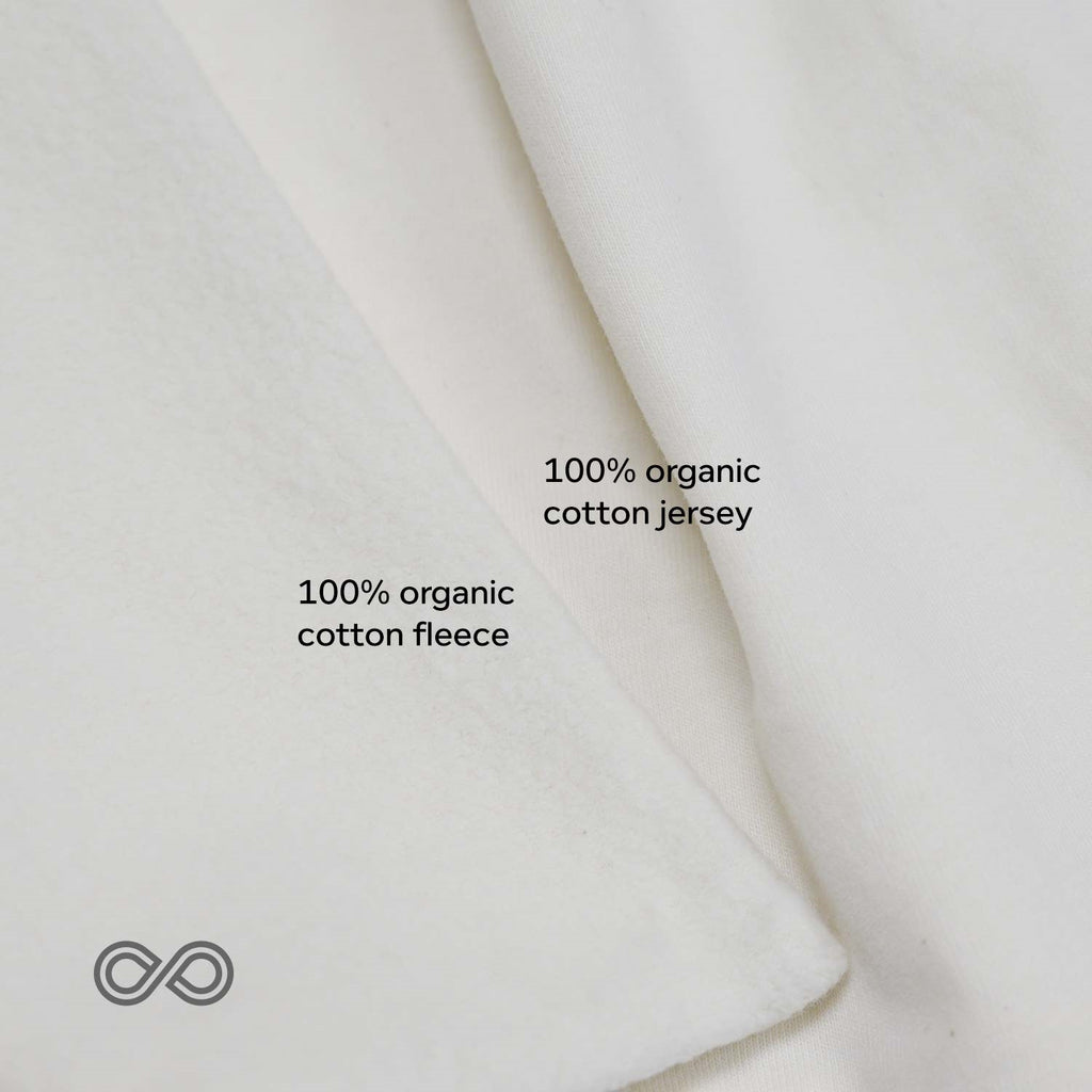 HURON Reversible 100% Organic Cotton Fleece - Jersey Scarf (10.6"x61.4") (99.5%-100% Biodegradable)