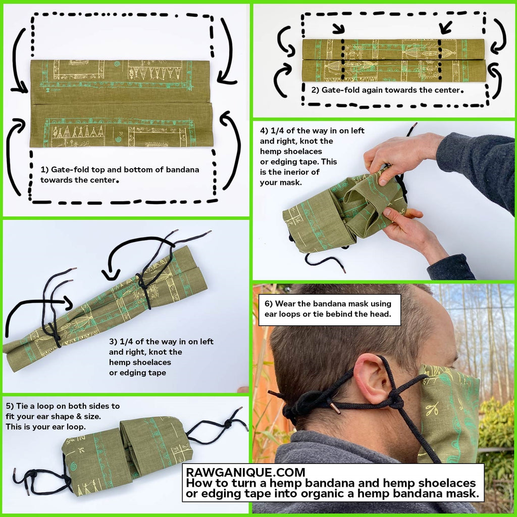 how to turn a bandana into a face mask