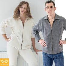 Load image into Gallery viewer, zippered organic cotton jacket