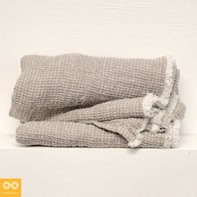 Load image into Gallery viewer, Bespoke Handwoven "Arles" 100% Organic French Linen Honeycomb Towel