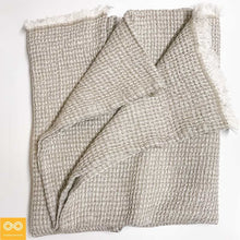 Load image into Gallery viewer, Bespoke Handwoven "Arles" 100% Organic French Linen Honeycomb Towel