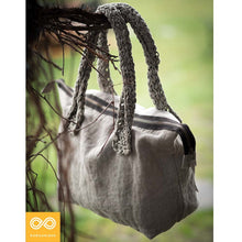 Load image into Gallery viewer, Bespoke Handmade 100% Organic French Linen Handbag (CLAREMONT) (99.6% Biodegradable)