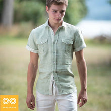 Load image into Gallery viewer, AMSTERDAM Slim-Fit Short-Sleeve 100% Organic Hemp Shirt