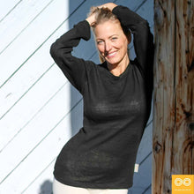 Load image into Gallery viewer, organic linen long sleeve tee