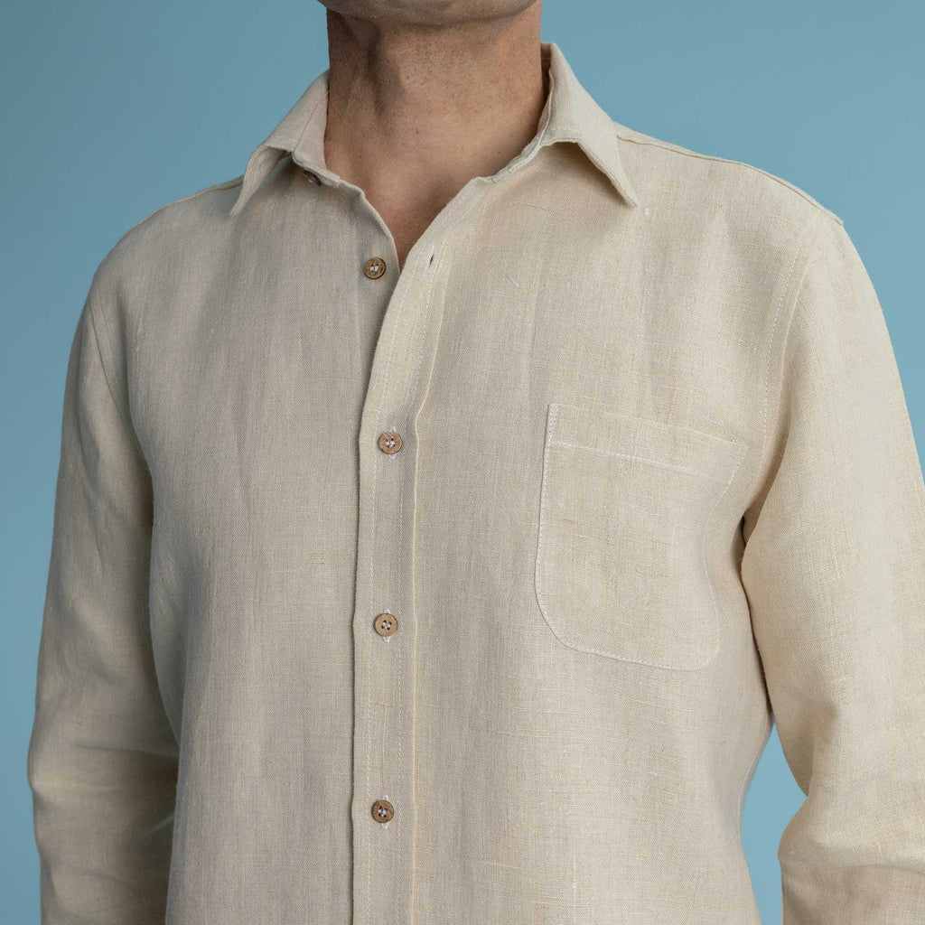hemp dress shirt with pocket