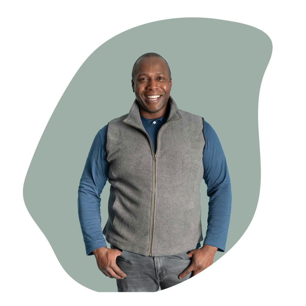 organic cotton fleece vest