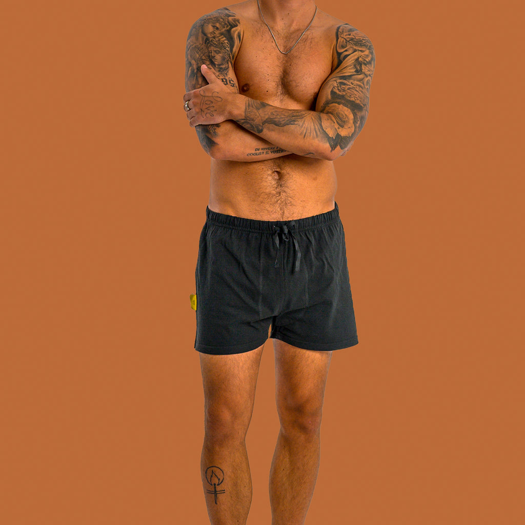 MONET 100% Organic Cotton Boxer Briefs (No Fly, OC Thread, Lounge & Beachwear) (100% Biodegradable Organic Elastic Option)