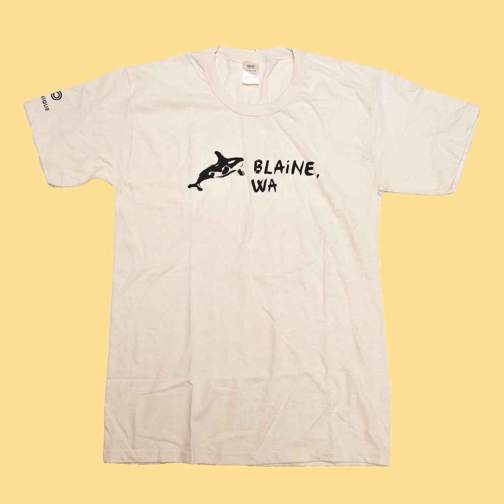 SONOMA Printed 100% Organic Cotton T-shirt (Made in USA) (Unisex) (Orca) (99.9% Biodegradable)