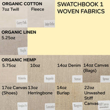 Load image into Gallery viewer, Swatch Book 1 (Organic Cotton, Linen &amp; Hemp Woven Fabrics)