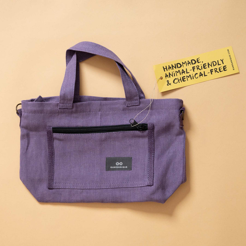 hemp purse with shoulder strap