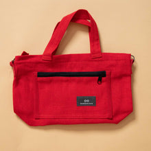 Load image into Gallery viewer, red hemp purse