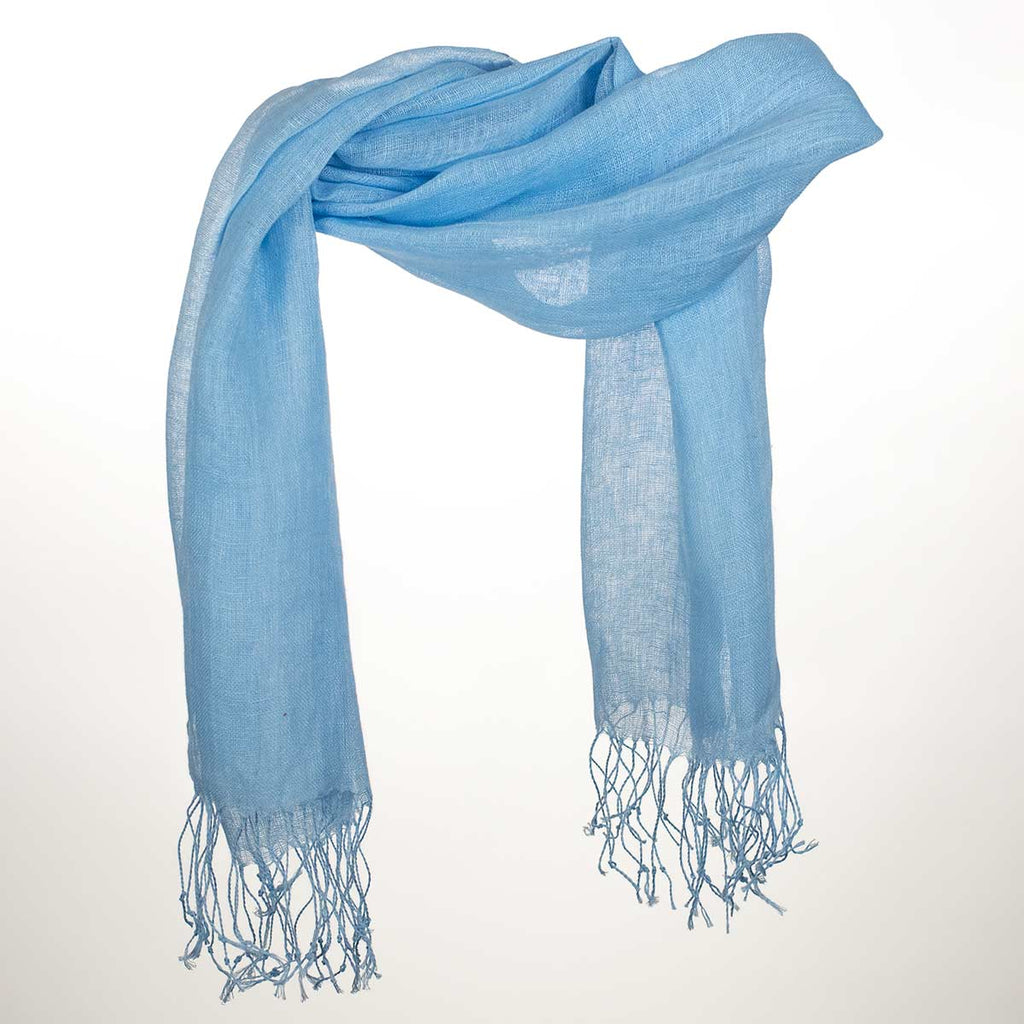 TAORMINA 100% Organic Hemp Scarf (24" x 70") (Gauzy, Lightweight)