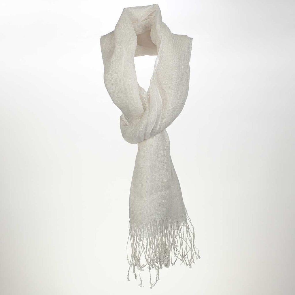 TAORMINA 100% Organic Hemp Scarf (24" x 70") (Gauzy, Lightweight)