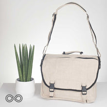 Load image into Gallery viewer, EVANSTON Deluxe Organic Hemp Messenger Courier Bag (With Handle &amp; Shoulder Strap) (Closeout) (Final Sale)