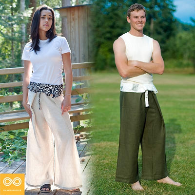 Organic Linen Thai Thalay Fisherman's Pants (Unisex)