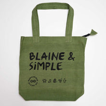 Load image into Gallery viewer, TURIN 100% Organic Hemp Bag ('Blaine &amp; Simple') (99.9% Biodegradable)