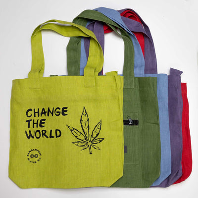 TURIN 100% Organic Hemp Bag (Change the World) (99.9% Biodegradable)
