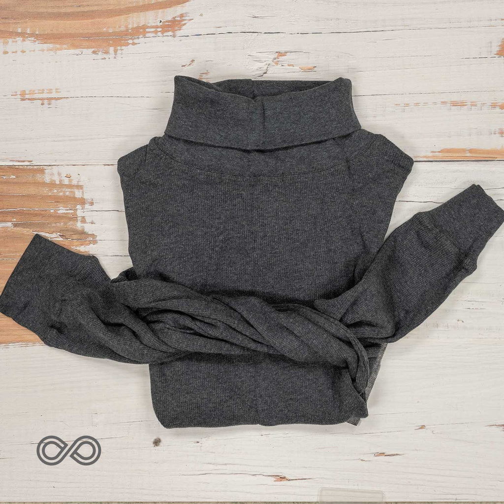 URBANA 100% Organic Cotton Ribbed Turtleneck Sweater (99.9% Biodegradable) (Closeout-Final Sale)