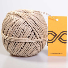 Load image into Gallery viewer, 100# Organic Hemp Twine (Polished With Vegan Potato Wax)(~2.2mm; 200') (Biodegradable)