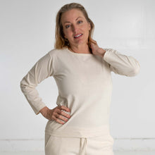 Load image into Gallery viewer, made in usa women's 100% organic cotton long sleeve t shirt